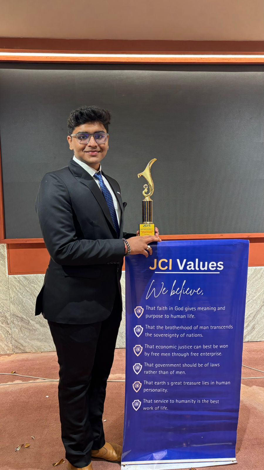 Reyaansh with JCI Award